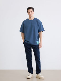 Oversize Bisiklet Yaka Erkek Ti??rt