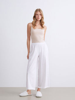 Beli Lastikli Kad?n Kapri Pijama Alt?