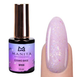 Manita Professional База для ногтей камуфлирующая с блестками №09 / Cosmo Base, 10 мл фото 6
