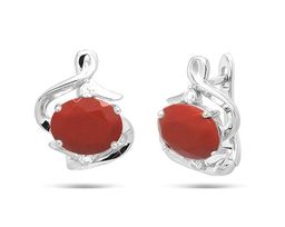 Серьги, коралл, МЦВ022