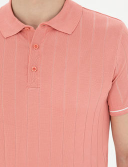K_rm_z_ Slim Fit D__meli Polo Yaka Triko Ti__rt