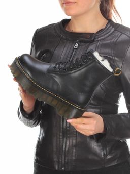 04-MB6022-1 BLACK Ботинки зимние женские (натуральная кожа, натуральный мех) - Фабричный китай фото 4