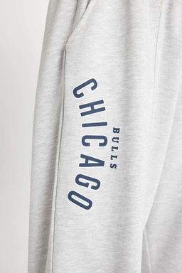 DeFactoFit Джоггеры NBA Chicago Bulls с двойными карманами и эластичной резинкой на талии Спортивные штаны стандартного размера  фото 6