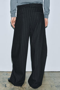 ZW COLLECTION PINSTRIPE TROUSERS WITH WOOL - Zara фото 4