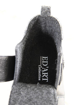 Босоногие ботинки 206.NATAbl.Черная кожа+черный джангл/Мех