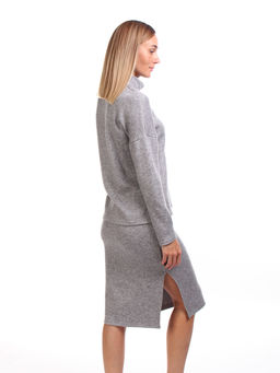 КОСТЮМ С ЮБКОЙ КС6667 СЕРАЯ АНГОРА - Assana фото 6