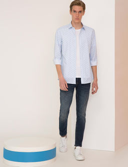 Lacivert Slim Fit Uzun Kollu G_mlek