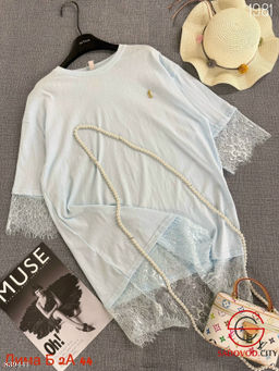 Футболка женская с гипюром - Bruno фото 6