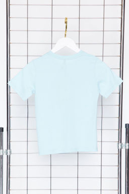 Bebe Mavi Erkek Cocuk %100 Pamuk Dinozor Desenli Regular Kal?p K?sa Kol Orme T-Shirt TKDSS24TS00012 - Trendyolmilla фото 4