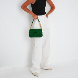 Сумка-мессенджер на магните, цвет зелёный - Simaland фото 6