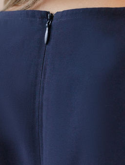 Платье Vilatte из лиоцелла с полиэстером темно-синий  фото 5