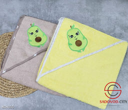 Полотенце - уголок махровые с капюшоном для новорожденных