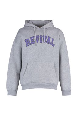 TRENDYOL MAN Kiremit Oversize/Genis Kesim Kapusonlu Ici Polar/S?cak Tutan Pamuk Unisex Sweatshirt TMNAW22SW1462