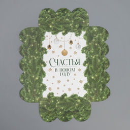 Цена за 5 шт. Коробка подарочная с пластиковой крышкой «Счастья в Новом году», 20×30×8 см