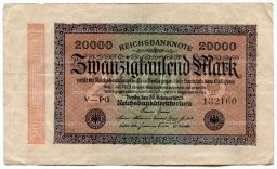 Банкнота 20000 марок 1923 года Германия