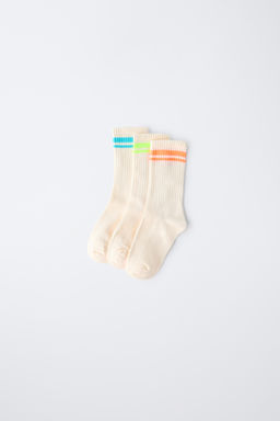 THREE-PACK OF STRIPED LONG SOCKS - Zara фото 2