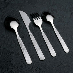 Набор столовых приборов «Топтыжка», 4 предмета, толщина 1.5 мм