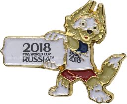 Значок Чемпионат Мира по футболу 2018 в России  Забивака