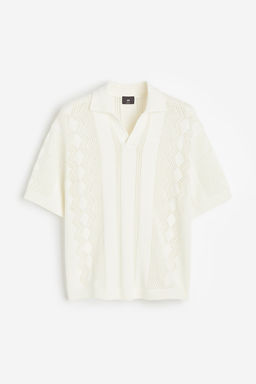 Polo en punto pointelle Loose Fit - H&m фото 5