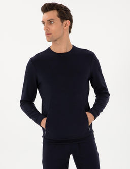 Lacivert Regular Fit Sweatshirt