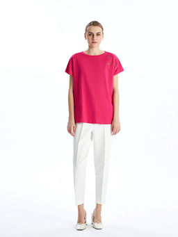 Bisiklet Yaka Nak??l? Kad?n Ti??rt