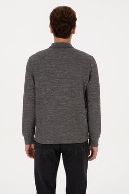 Erkek Gri Melanj Basic Sweatshirt - U.s. polo assn фото 5