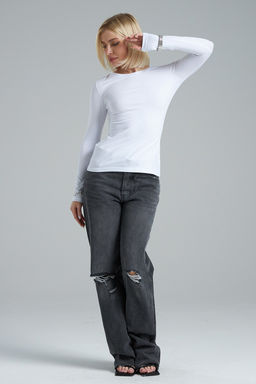 Лонгслив облегающий повседневный skims