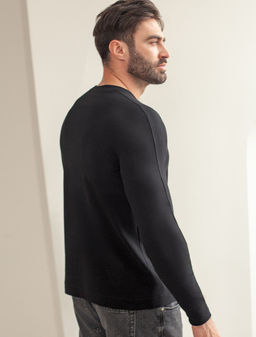 Лонгслив с воротником на пуговицах и декоративными швами из премиального хлопка с эластаном - Vilatte фото 4