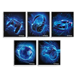 Цена за 10 шт. Тетрадь, 48 л, клетка, арт. 68558/ 5 ИЗЛУЧЕНИЕ