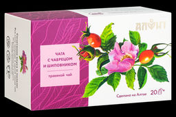 Травяной чай "Чага с чабрецом и шиповником", 40 г (20 ф/п по 2 г) Алфит 7665