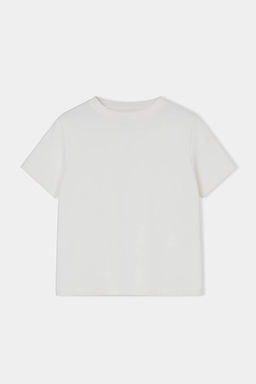 Bordo Duz Regular Bisiklet Yaka Standart Kol K?sa Interlok Orme T-Shirt TWOSS26TS00064 - Trendyolmilla фото 4