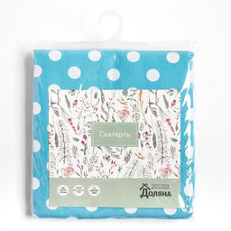 Скатерть Доляна Лесная голубика 150х180 см, 100% хлопок  фото 8