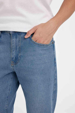 Узкие зауженные джинсовые брюки с нормальной талией и зауженной посадкой - Defacto фото 5