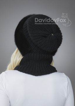 Комплект Ника экомех трикотаж блэк манишка