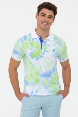 -60% Мужская футболка с воротником-поло Apple Green