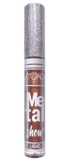 Latuage Тени для век жидкие "Metal show" №709 искрящаяся медь