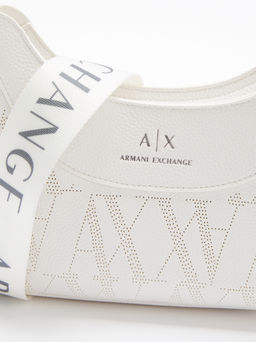 Женская сумка через плечо ARMANI EXCHANGE WAVE TRAFORO Артикул 4368392, белый  фото 3
