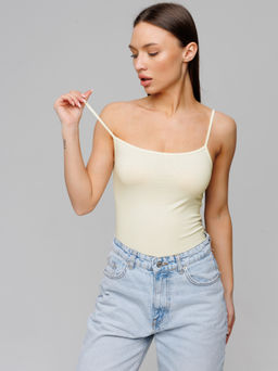 Женская майка на бретелях Lingeamo кремовый ЛТ-07 (131)  фото 2