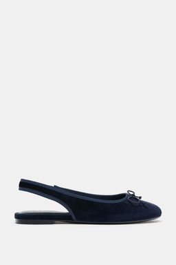 VELVET-EFFECT SLINGBACK BALLET FLATS - Zara фото 10