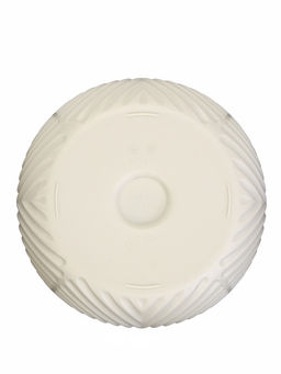 Кашпо для цветов «Рамона», 1 л, d=15 см, h=14 см, со вставкой, пластиковое, белое