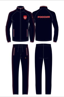 Спортивный костюм мужской RUSSIA 11M-RR-407/3 RED-N-ROCKS