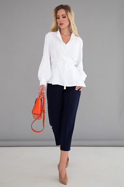 Блуза Идеальная асимметрия (белая) Б1525-11 - Lt collection фото 13