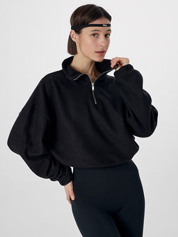 Свитшот женский черный из флиса