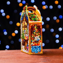 Цена за 10 шт. Подарочная коробка Дед Мороз 11,1 х 5,8 х 20,5 см - Simaland фото 3