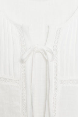 TOP WITH TIES AND TUCKS - Zara фото 7