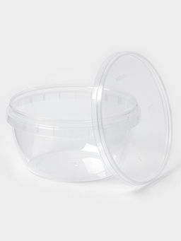 Цена за 340 шт. Контейнер - супница одноразовый, с крышкой, 365 мл, пластик, прозрачная - Simaland фото 2