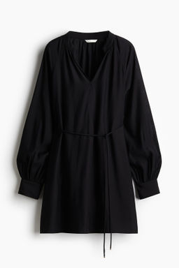 Vestido t?nica con cintur?n de anudar
