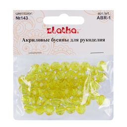 Бусина Zlatka акрил ABR-1 10 мм 25 г 143 желтый  фото 3