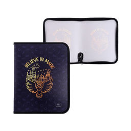 Папка для тетрадей А5, 180 х 230 х 25 мм, молния вокруг, Calligrata Magic, в стиле Гарри Поттера, ПМ-А5-04 пластиковая 0.5