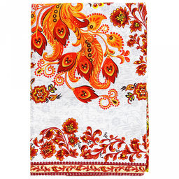 "Жар-птица" Скатерть 180х145см, длина стола до 140см, на 6 персон, хлопок "Комфорт" 171г/м2, "Домашняя мода" (Россия)